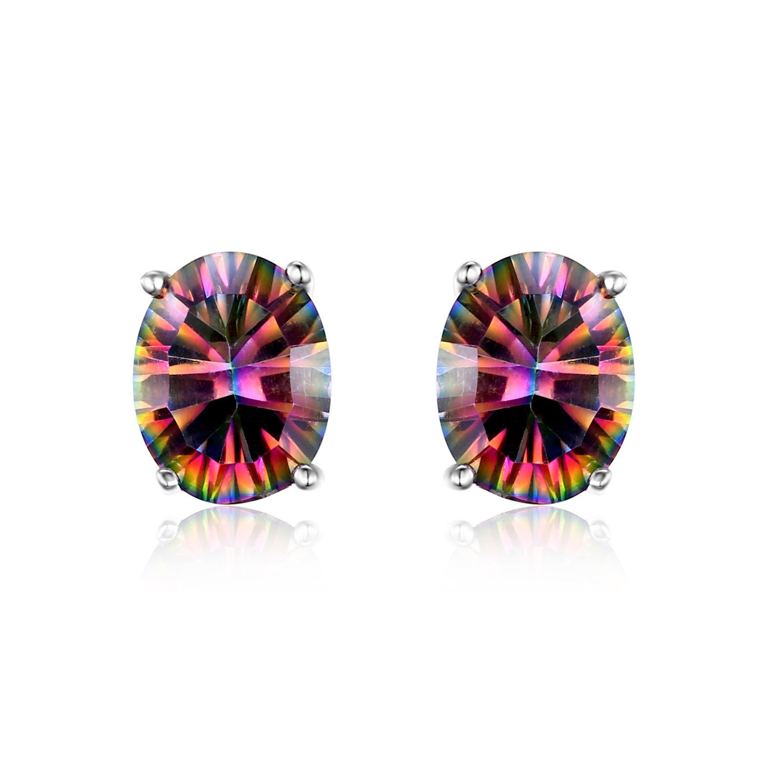 Mystic topaz deals gold earrings