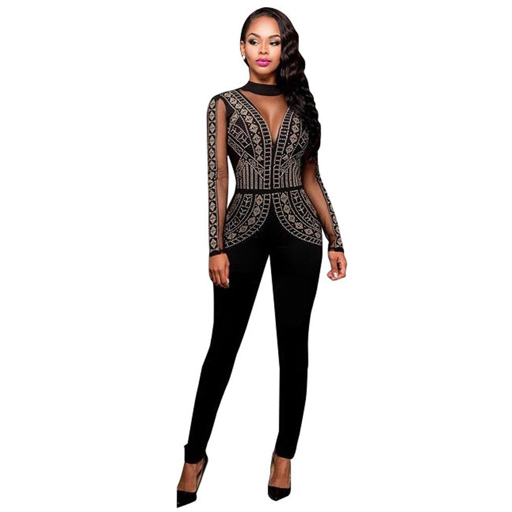 Mesh Deep-V Bodysuit