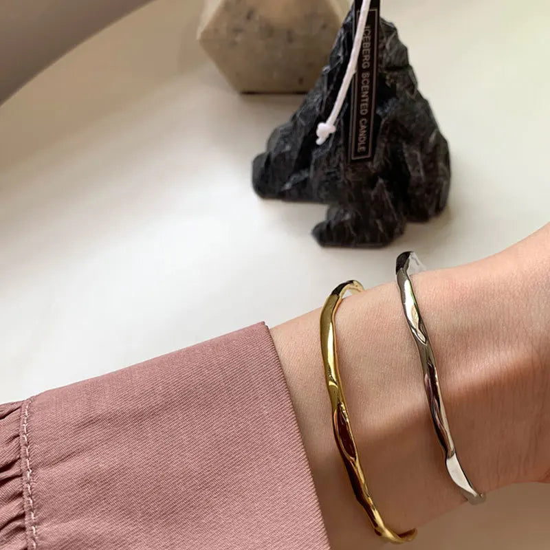 Bracelet for Women New Trend Elegant Vintage Irregular Texture Bangles Girl Party Jewelry Lover Gift-Dollar Bargains Online Shopping Australia