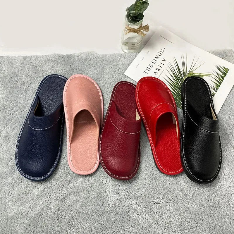 Indoor Shoes Men's Slippers Slides Simple Faux Leather Home Slippers-Dollar Bargains Online Shopping Australia