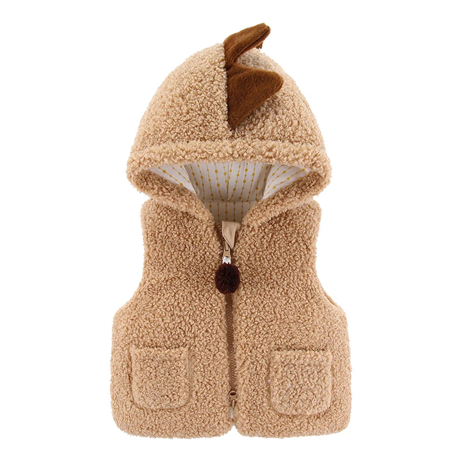 Toddler Baby Girls Boys Vest Kids Warm Clothes Solid Outdoor Fleece Waistcoat Hooded Windproof Coat Winter Children's Clothing-Dollar Bargains Online Shopping Australia