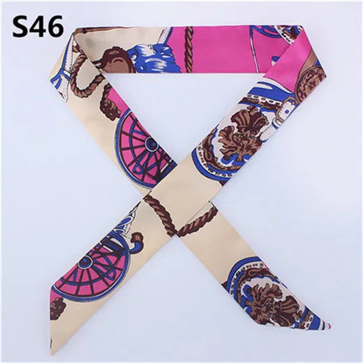 Bandana Small Silk Bag Scarf Women Head Hijab Scarf Long Skinny Scarves For Ladies Fashion Headband-Dollar Bargains Online Shopping Australia