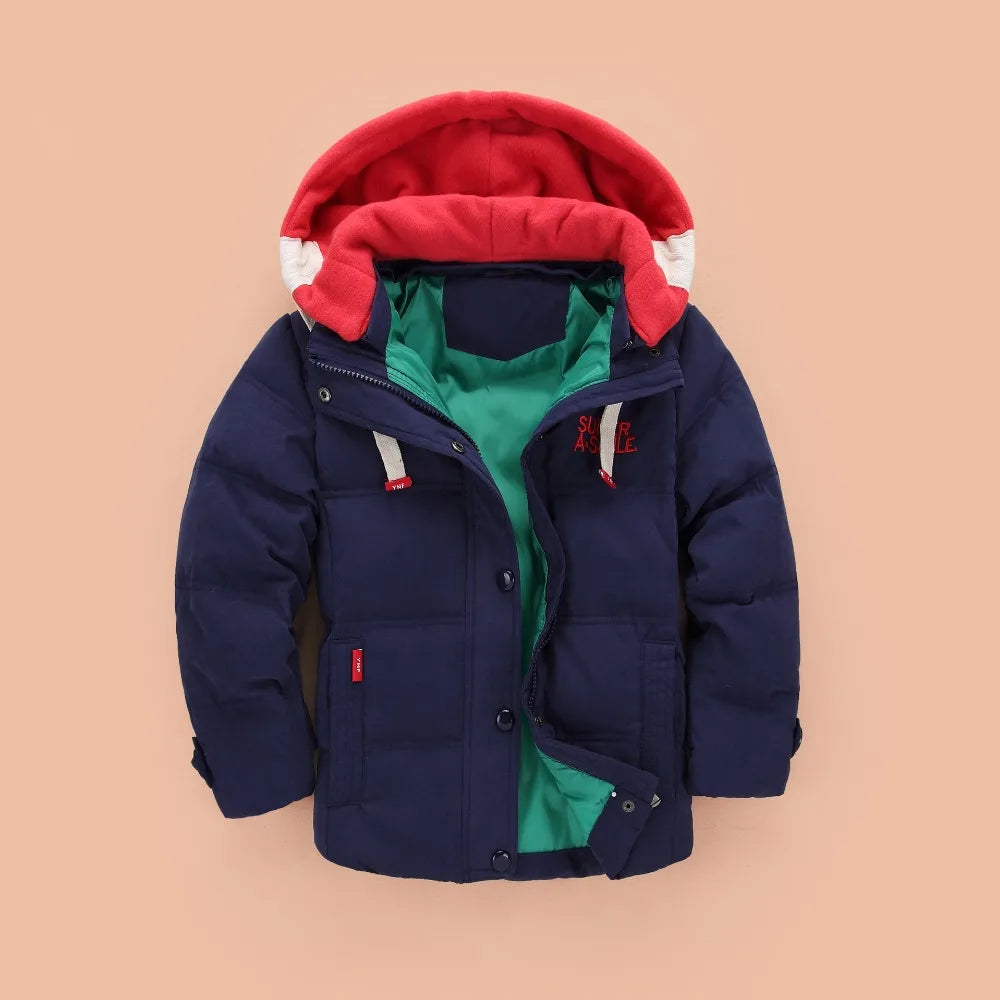 Boys Clothes Winter Down Jacket Children Jacket Kids Clothing Hooded Warm Coat For Baby Cotton