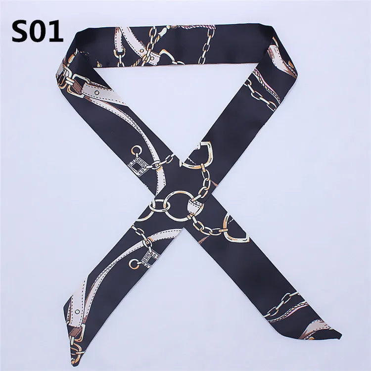 Bandana Small Silk Bag Scarf Women Head Hijab Scarf Long Skinny Scarves For Ladies Fashion Headband-Dollar Bargains Online Shopping Australia