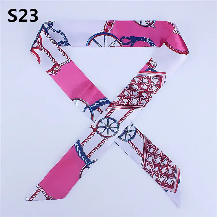 Bandana Small Silk Bag Scarf Women Head Hijab Scarf Long Skinny Scarves For Ladies Fashion Headband-Dollar Bargains Online Shopping Australia