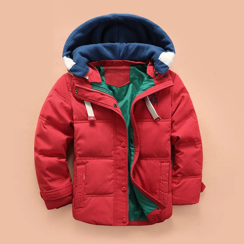 Boys Clothes Winter Down Jacket Children Jacket Kids Clothing Hooded Warm Coat For Baby Cotton