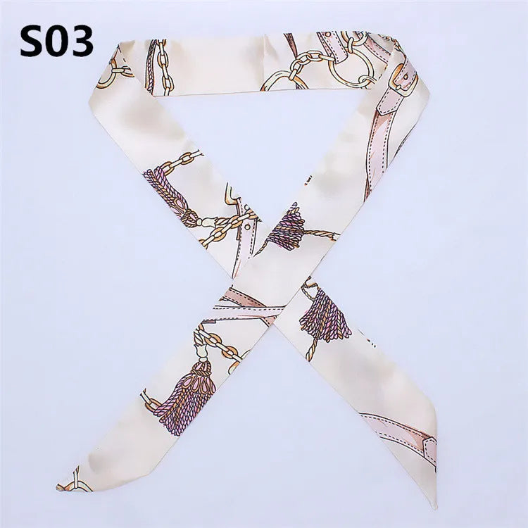 Bandana Small Silk Bag Scarf Women Head Hijab Scarf Long Skinny Scarves For Ladies Fashion Headband-Dollar Bargains Online Shopping Australia