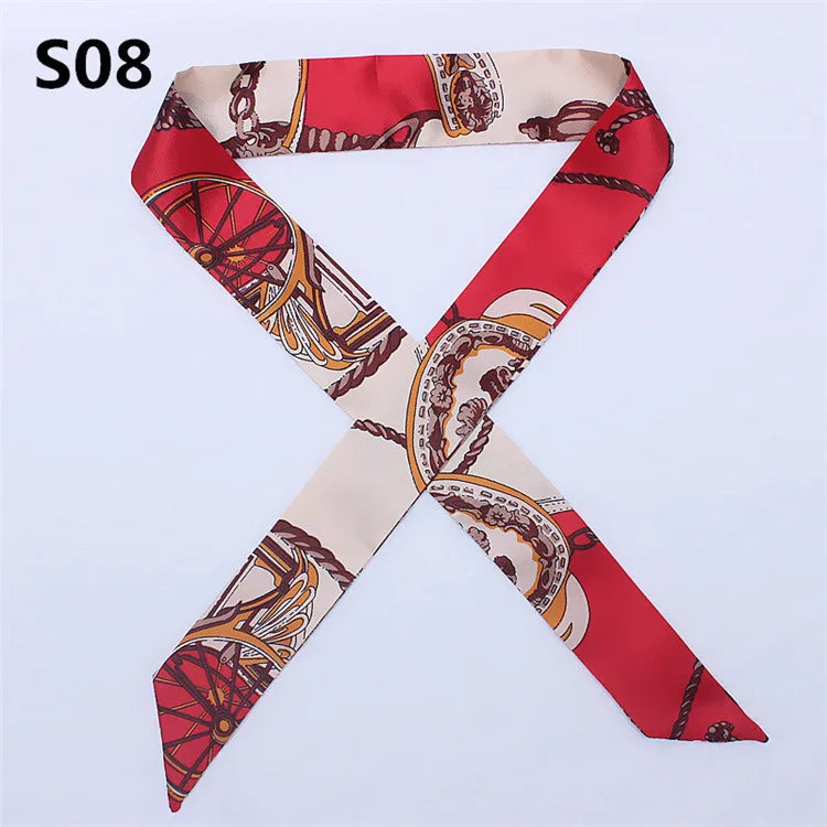 Bandana Small Silk Bag Scarf Women Head Hijab Scarf Long Skinny Scarves For Ladies Fashion Headband-Dollar Bargains Online Shopping Australia