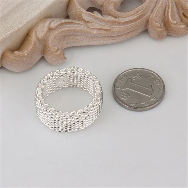 925 Sterling Silver Interwoven Web Ring For Woman Fashion Charm Wedding Engagement Jewelry-Dollar Bargains Online Shopping Australia