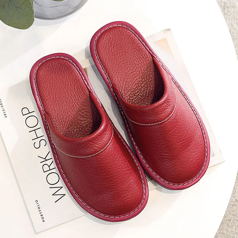 Indoor Shoes Men's Slippers Slides Simple Faux Leather Home Slippers-Dollar Bargains Online Shopping Australia