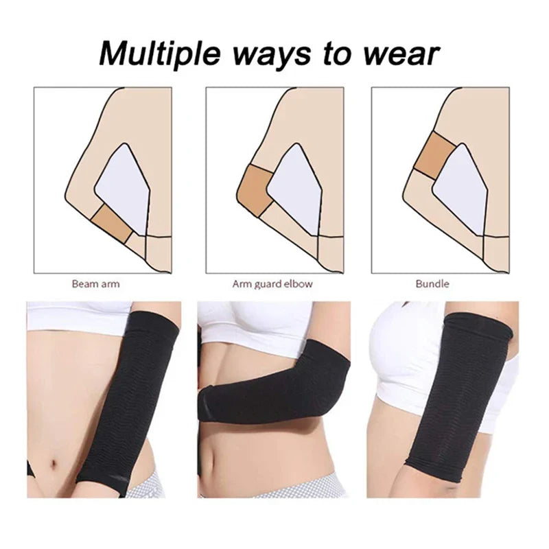 Slim Arms Trimmer Girdle Weight Loss Sleeves Elastic Fat Slimmer Trainer Massager Women Slimming Wrap Belt Band Upper Arm Shaper-Dollar Bargains Online Shopping Australia