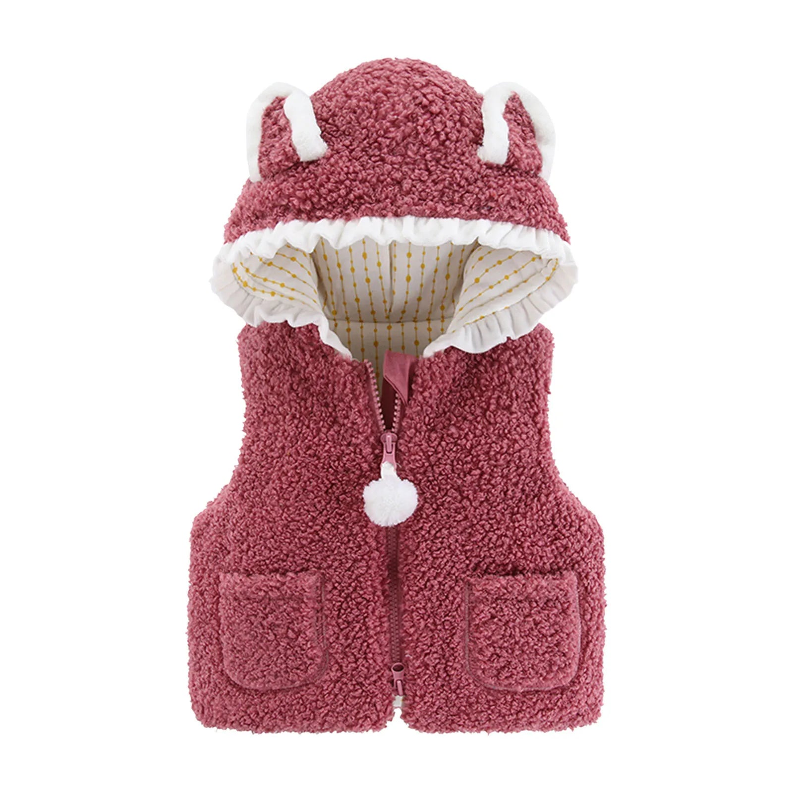 Toddler Baby Girls Boys Vest Kids Warm Clothes Solid Outdoor Fleece Waistcoat Hooded Windproof Coat Winter Children's Clothing-Dollar Bargains Online Shopping Australia