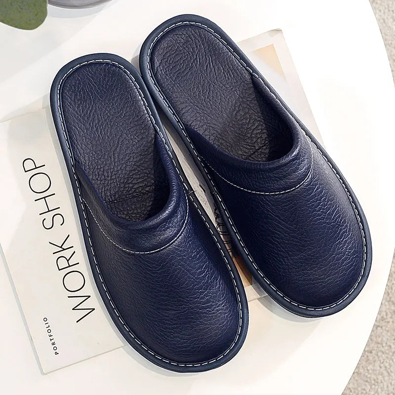 Indoor Shoes Men's Slippers Slides Simple Faux Leather Home Slippers-Dollar Bargains Online Shopping Australia