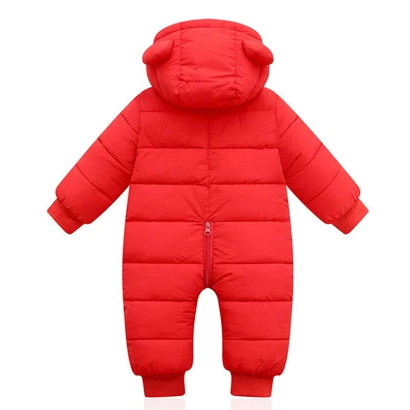 Winter Baby Rompers For Boy Girl Coats Toddler Hooded Bodysuit Thick Cotton Outfit Infants Jumpsuit Children Costume Baby Jacket