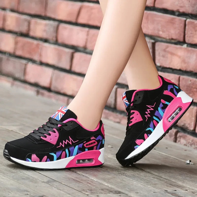 Air Platform Sneakers Women's Lace Up Wedge Women Casual Sport Shoes for Women Comfort Travel-Dollar Bargains Online Shopping Australia