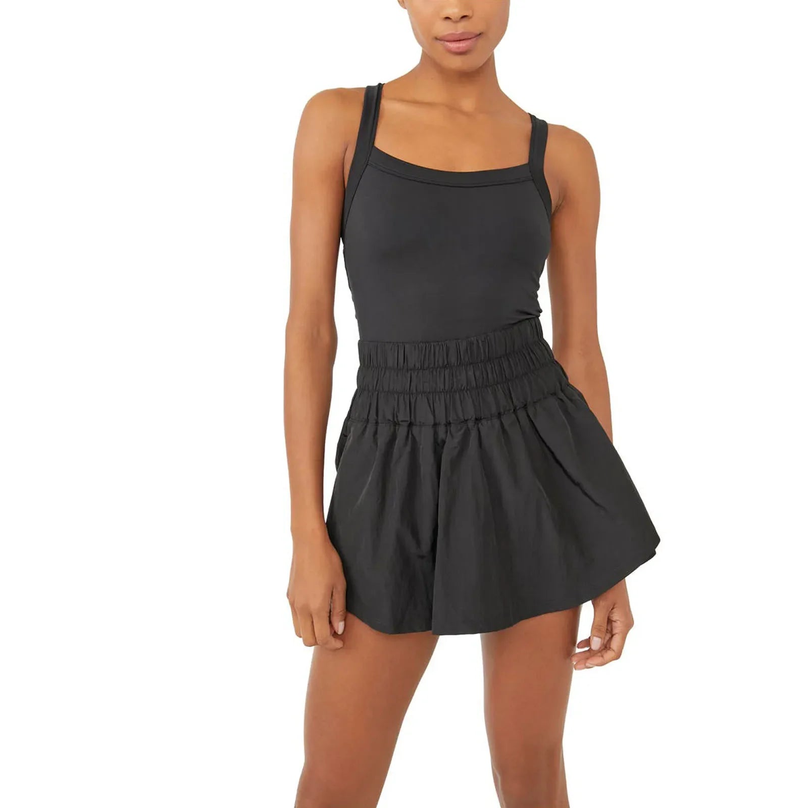 Tennis Dress Skorts Underneath Solid Color Sleeveless Athletic Dresses Workout Golf Dress Streetwear Y2k-Dollar Bargains Online Shopping Australia