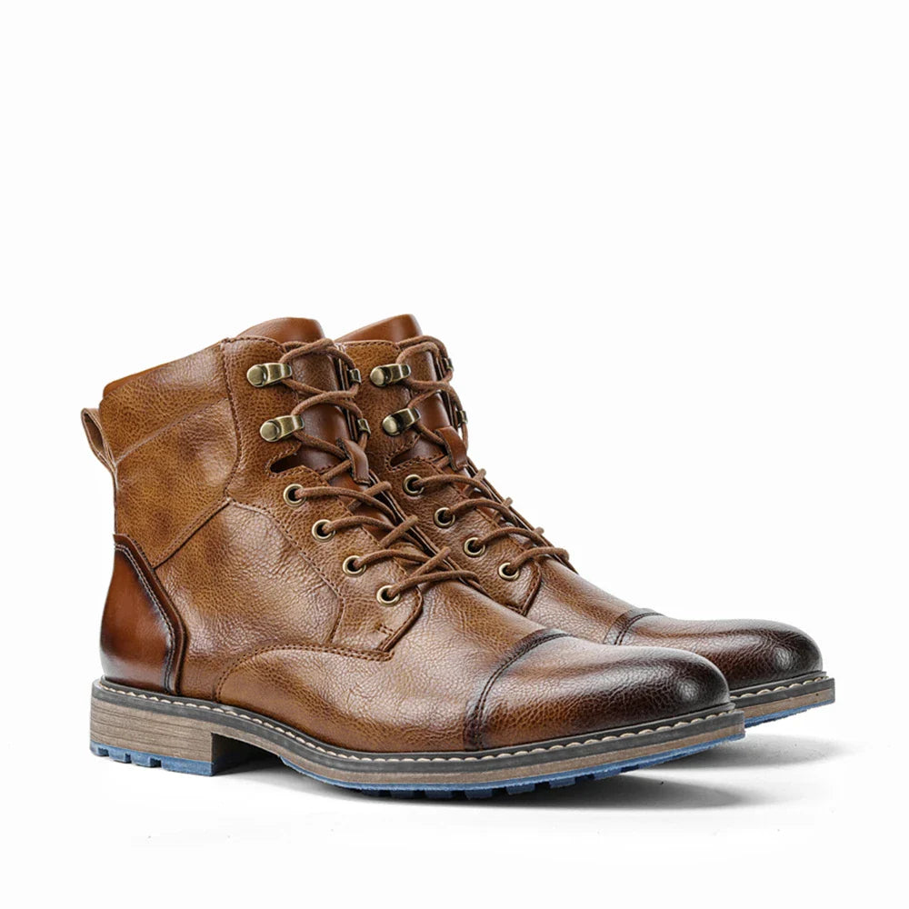 Retro Men Boots Fashion Comfortable Spring Leather Boots-Dollar Bargains Online Shopping Australia