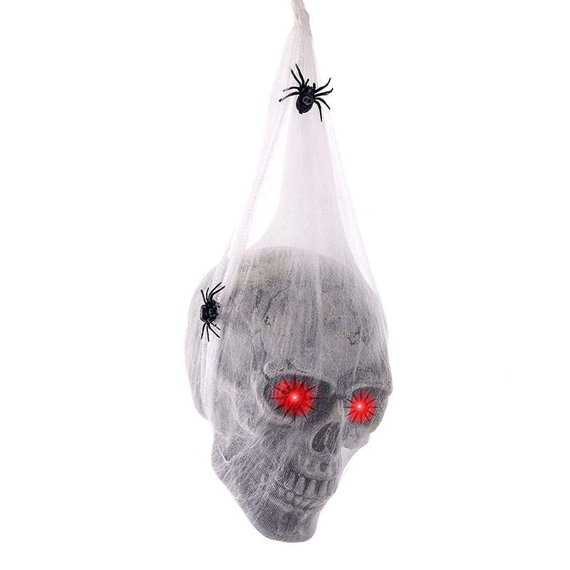 Scary Props Haunted House Vault Yard Decoration for Halloween Scary Glowing Sound Control Spider Cotton Skull Home Decoration-Dollar Bargains Online Shopping Australia