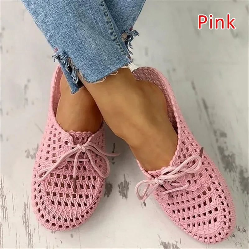 Flip-flops Summer Shoes Women Sandals Fashion Hollow Out Breathable Beach Shoes Lace-up Ladies Slippers Sandals-Dollar Bargains Online Shopping Australia