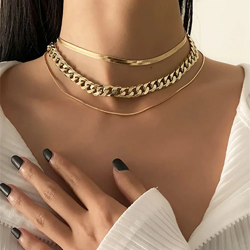 Vintage Silver-plate Geometric Exaggerated Artificial Pearl Chain Necklace For Women Female Fashion Boho Y2K Girl Jewelry Gift-Dollar Bargains Online Shopping Australia