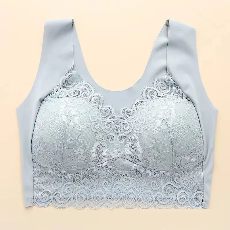 Women Lace Bra Camisole Underwear Breathable V Neck Gather Up Soft-Dollar Bargains Online Shopping Australia