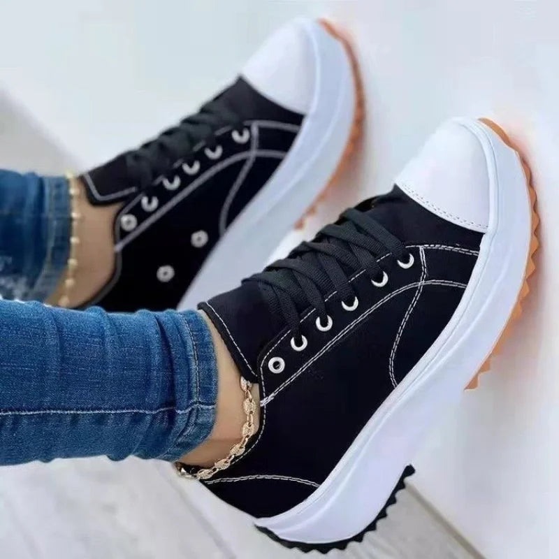 Women Casual Shoes Plus Size Sneakers For Women Platform Sport Shoes Female Lace up Tennis Shoes-Dollar Bargains Online Shopping Australia