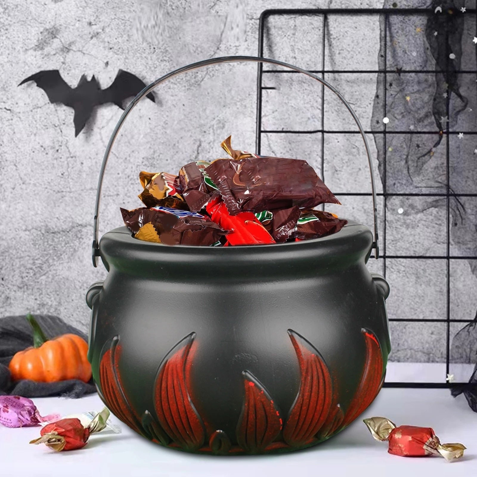 Christmas Candy Bucket Pot Witch Skeleton Cauldron Holder Jar Trick or Treat Christmas Party Decoration Props Kids Toy-Dollar Bargains Online Shopping Australia