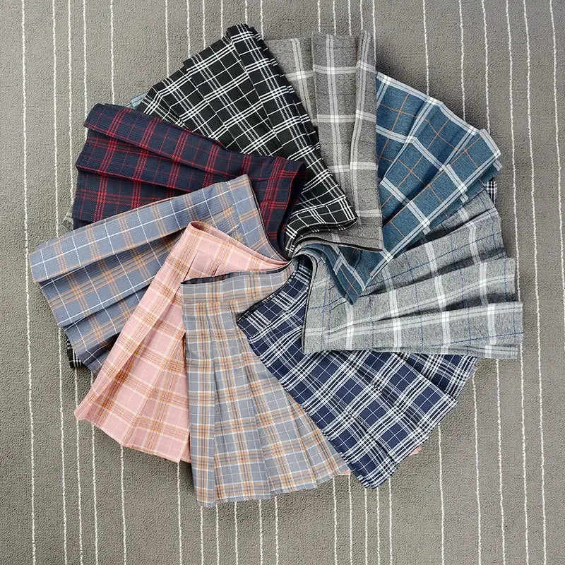 Women Pleat Skirt Preppy Style Plaid 0Mini Cute Japanese School Uniforms Ladies-Dollar Bargains Online Shopping Australia