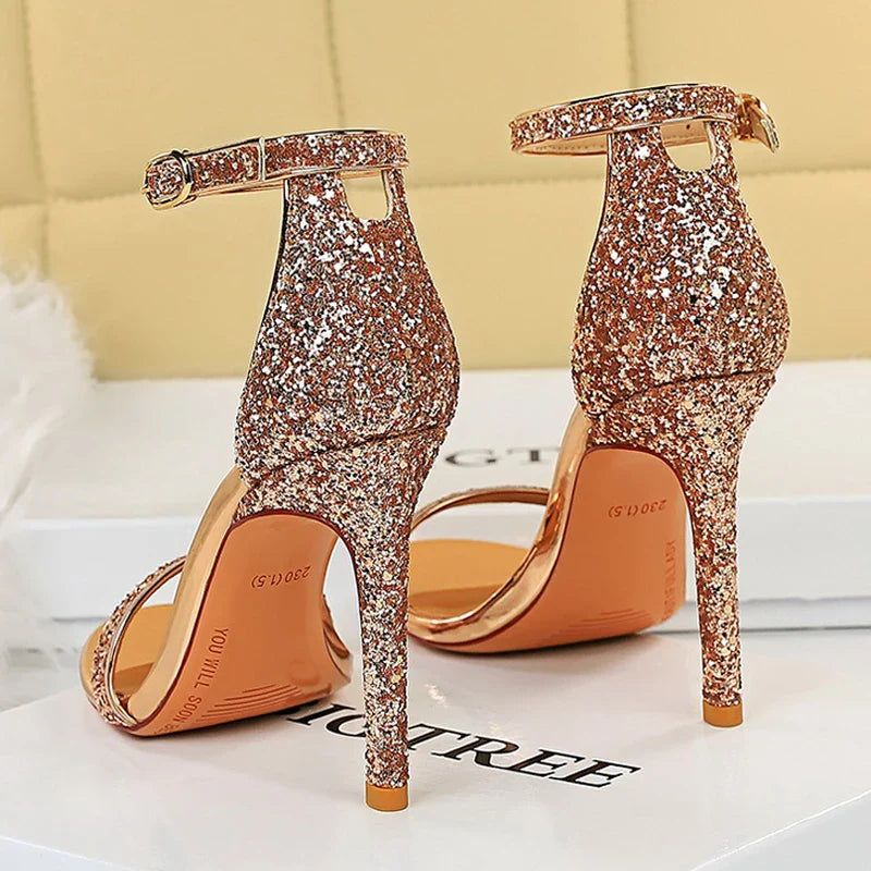 Shoes Sexy High Heels Women Pumps Sparkle Sequins Stiletto Heels 10 Cm Party Shoes-Dollar Bargains Online Shopping Australia