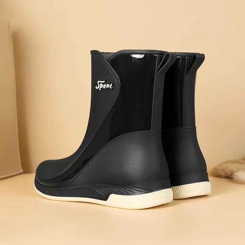 Rain Boots Womens Waterproof Shoes Rubber Shoes Cotton-Padded Rubber Boots Adult Non-Slip Work Shoes-Dollar Bargains Online Shopping Australia