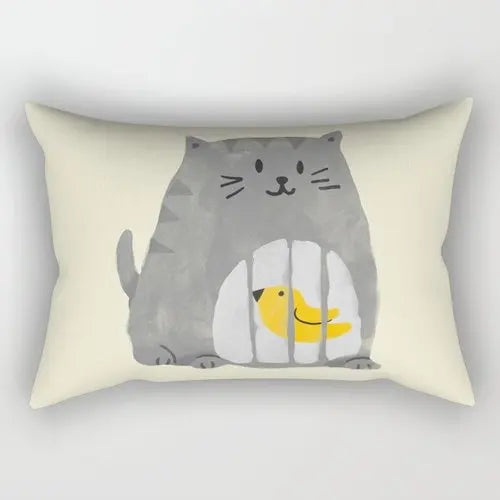 Nordic Cartoon Animal Throw Pillow Rectangular Sofa Cushion Lumbar Pillow Cushion Bedroom Pillow Living Room decoration-Dollar Bargains Online Shopping Australia