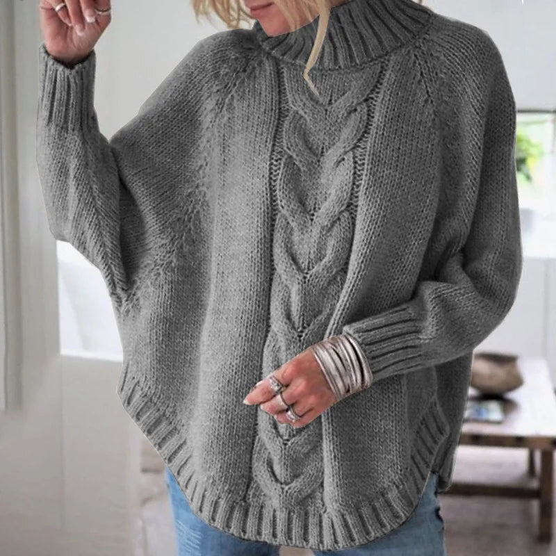Women Sweater Casual Pullovers Basics Knitted Loose O-neck Batwing Sleeve Elegance Sweet Female Clothing