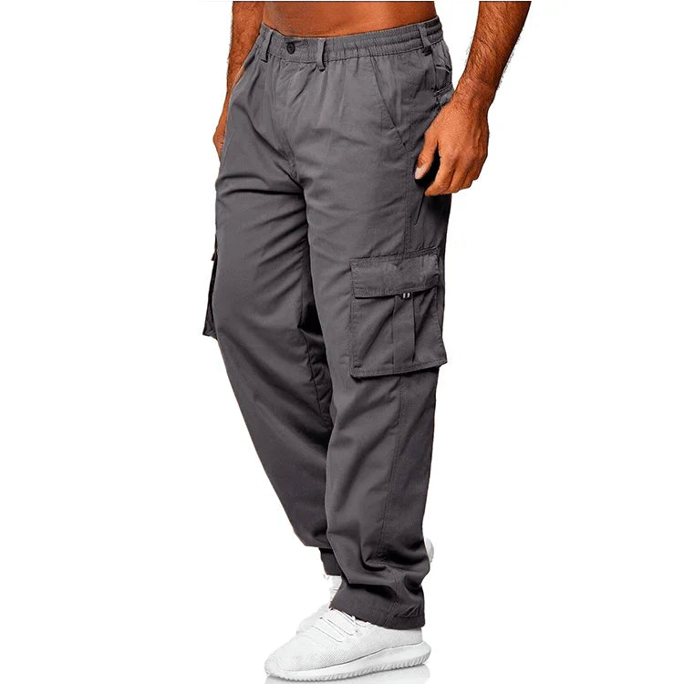 Men's Casual Multi-Pocket Loose Straight Tooling Pants Outdoor Pants Fitness Pants-Dollar Bargains Online Shopping Australia