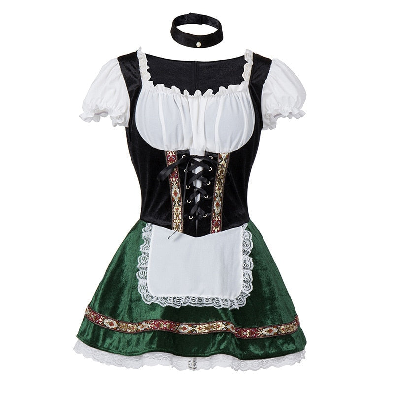 Halloween Party Dress Women Oktoberfest Costume Germany Bavarian Dirndl Beer Maid Fancy Tunic Dress Stage Costume-Dollar Bargains Online Shopping Australia