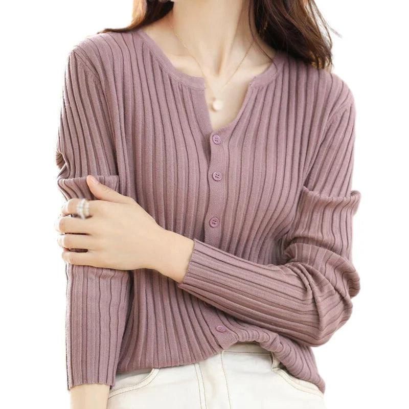 Women's Cardigan Solid Colour Sweater Autumn Winter Slim Casual Cardigan Sweater-Dollar Bargains Online Shopping Australia