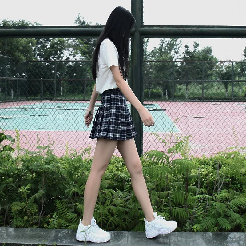 Women Pleat Skirt Preppy Style Plaid 0Mini Cute Japanese School Uniforms Ladies-Dollar Bargains Online Shopping Australia