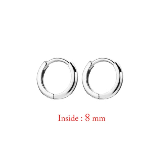 2PC Stainless Steel Little Huggies Hoop Earrings For Women Tiny Crystal Zirconia Pendant Cartilage Earrings Piercing Jewelry-Dollar Bargains Online Shopping Australia