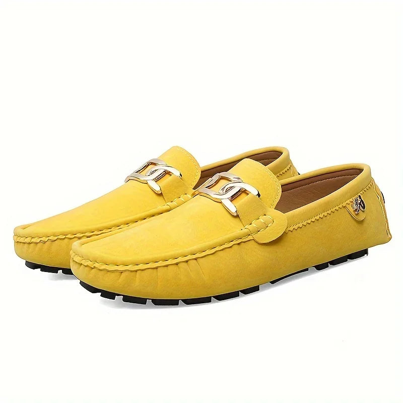 Split Leather Men Loafers Slip on Flats Casual Shoes for Women Moccasins Super Soft Female Footwear-Dollar Bargains Online Shopping Australia