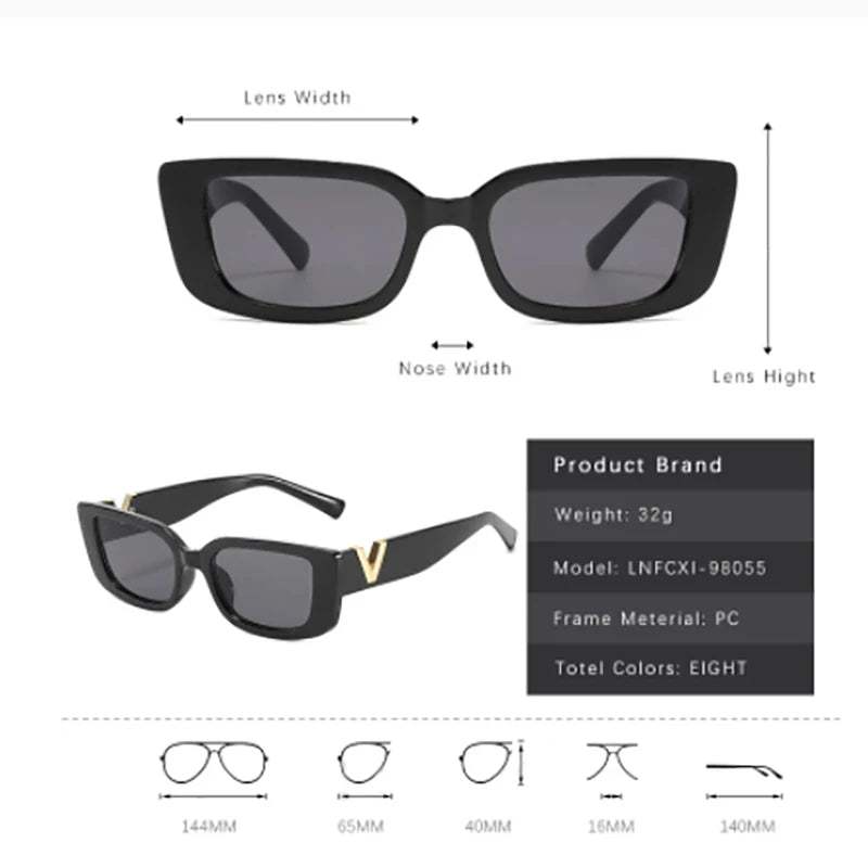 Retro Cool Small Frame Cat Eye Sunglasses Women Luxury  Sun Glasses Men Fashion Jelly Sunglasses