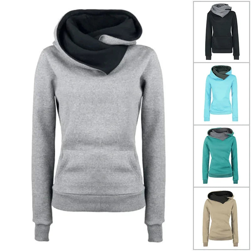 Hoodies Women Tracksuit Solid Color Fashion Long Sleeve Pullovers Christmas Casual Warm Hooded Sweatshirts Tops-Dollar Bargains Online Shopping Australia