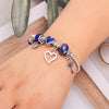 Fashion Simple Glazed Gem Beads Key Lock Love Hanging Bracelet Light Luxury Vintage Bangle For Women Jewelry Gift