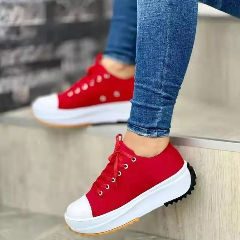 Women Casual Shoes Plus Size Sneakers For Women Platform Sport Shoes Female Lace up Tennis Shoes-Dollar Bargains Online Shopping Australia