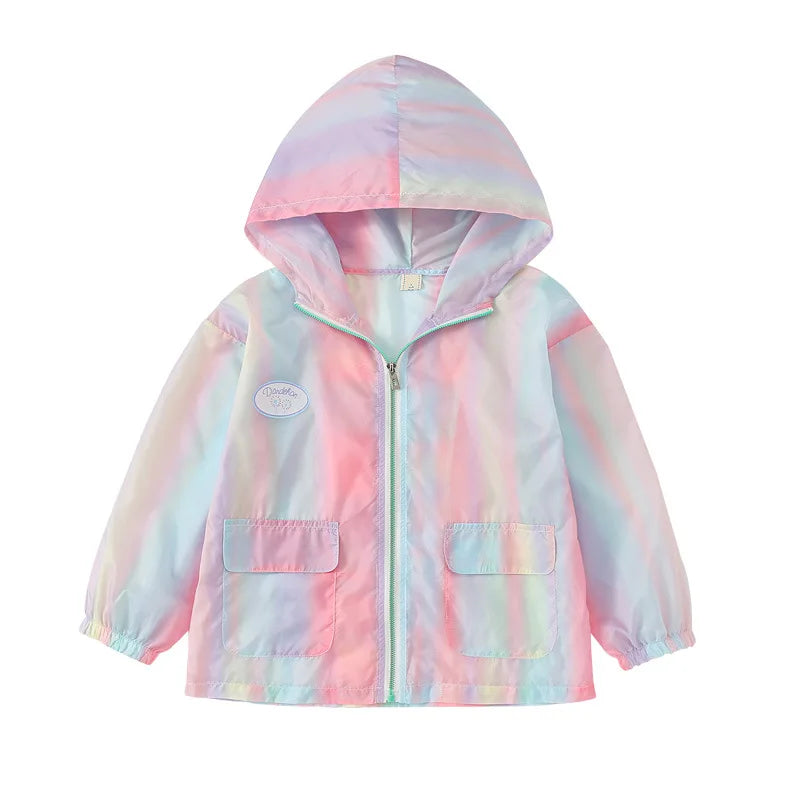 Lightweight Kids Sun Suit Top Jackets Full Zip Hooded Lovely Girls Coats-Dollar Bargains Online Shopping Australia