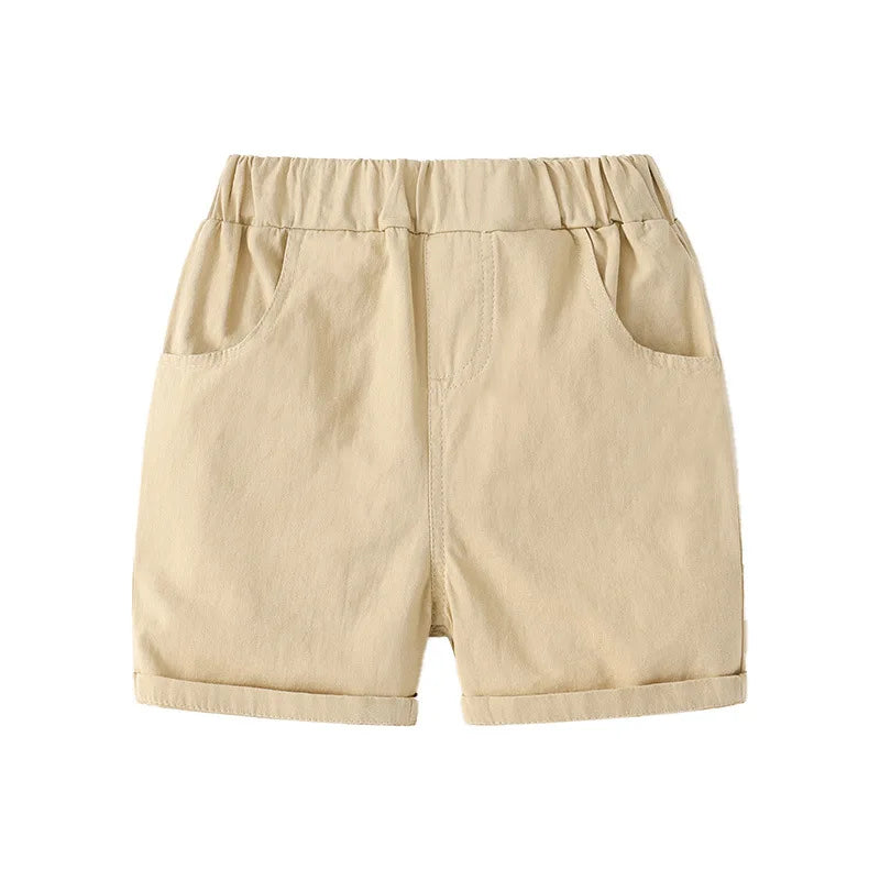 Cotton Linen Boys Shorts Toddler Kids Summer Knee Length Pants Children's Clothes