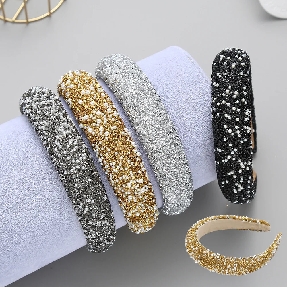 Diamond Headband Glitter Sparkle Jeweled Womens Headbands Hair Bands Wide Fashion Hair Hoops Girls Hair Accessories Gifts-Dollar Bargains Online Shopping Australia