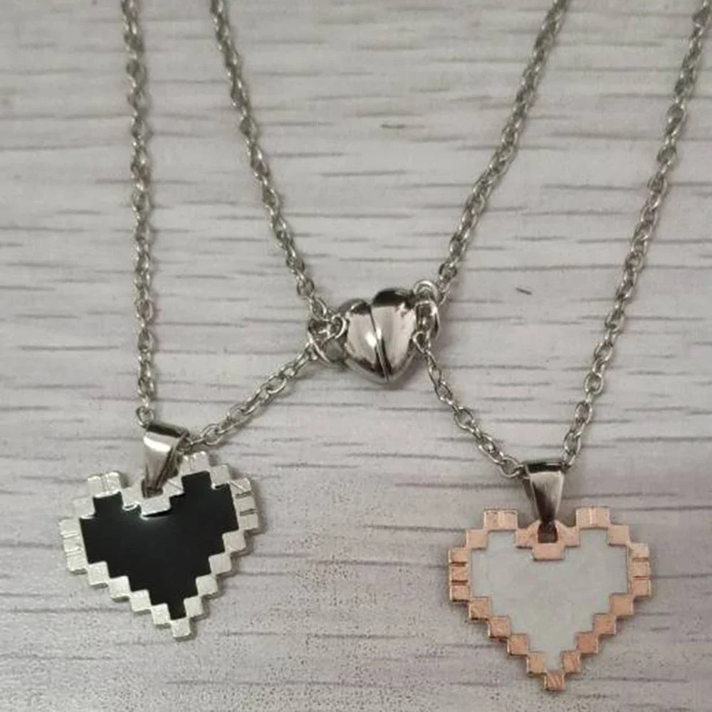 Necklace Valentine's Day Creative Magnetic Heart-Shaped Pendant Best Friend Holiday Gift Anniversary Unique Jewelry-Dollar Bargains Online Shopping Australia