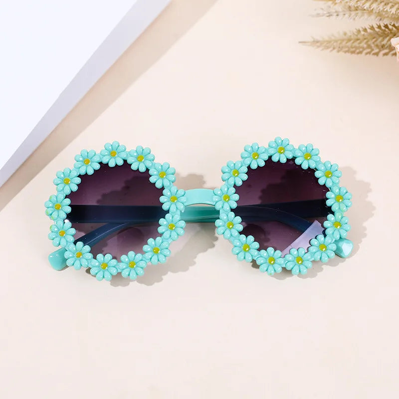 Children Fashion Trendy Sun Flower Sunglasses Cute Lovely Daisy Shape Sun Glasses for Boys Girls Kids Party Eyewear UV400 Shades-Dollar Bargains Online Shopping Australia