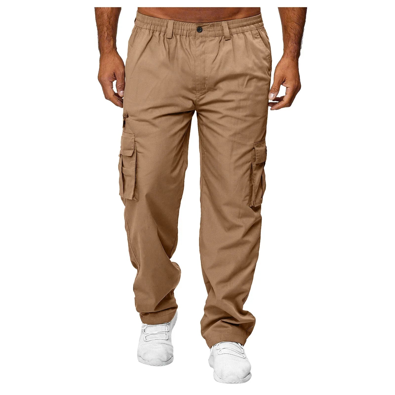 Men's Casual Multi-Pocket Loose Straight Tooling Pants Outdoor Pants Fitness Pants-Dollar Bargains Online Shopping Australia