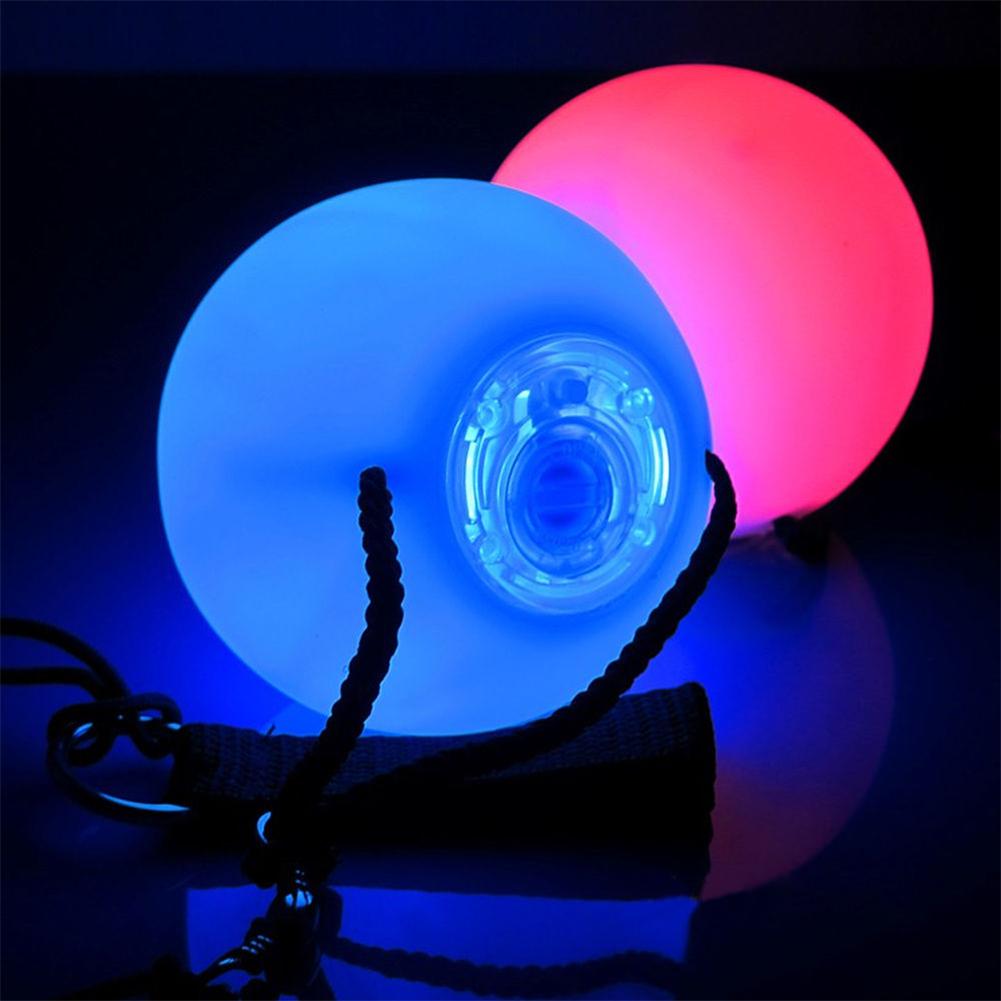 LED POI Ball Glowing Belly Dance Level Hand Thrown Balls Yoga Motion Fitness Props Luminous Light Neon Christmas Party Disco DJ-Dollar Bargains Online Shopping Australia