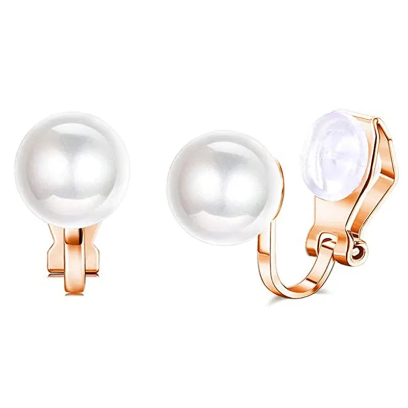 Pearl Ear Clip Earring For Women Non Piercing Clips On Earrings Stud Jewelry Fake Piercing Crystal Ear Cuffs Fashion Gifts-Dollar Bargains Online Shopping Australia